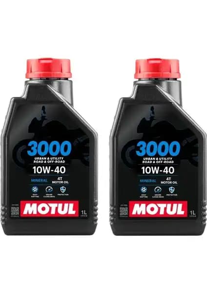Motul 3000 10W40 4T 2 Litre Motosiklet Yağı ile Motor Koruma ve Performans Artışı