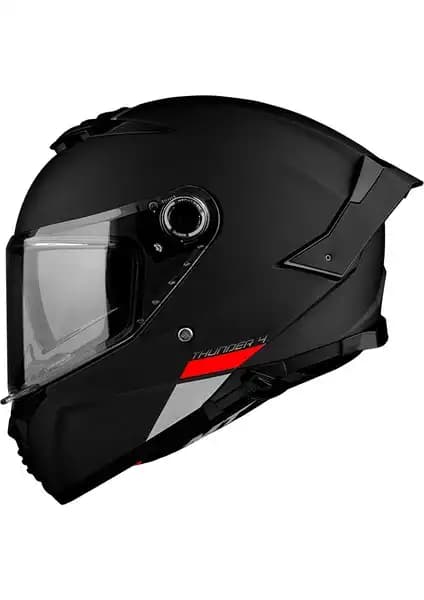 MT Helmets Thunder 4 SV Solid A1 Mat Siyah Güvenlik ve Estetik Motosiklet Kaskı