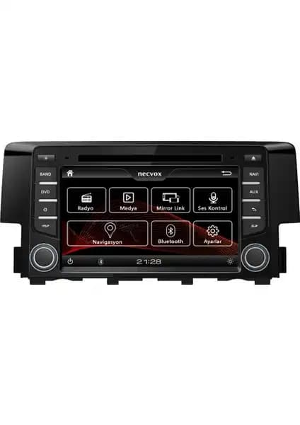 Necvox DVA-S99133 Honda Civic 2017 için Gelişmiş Navigasyon ve Multimedya Sistemi