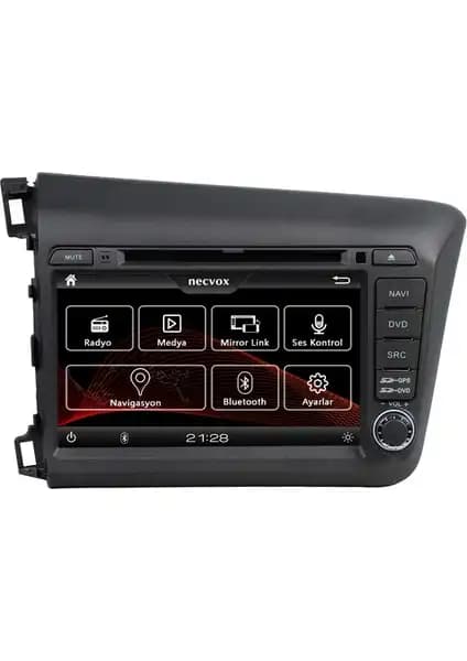Necvox DVA-S9950 Honda Civic 2012 İçin Gelişmiş Multimedya ve Navigasyon Sistemi