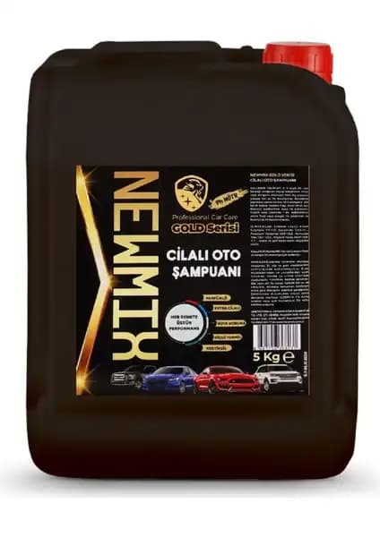 Newmix Gold Serisi Cilalı Oto Şampuanı 5 Kg - Yüksek Performanslı Temizlik ve Parlaklık Sağlar