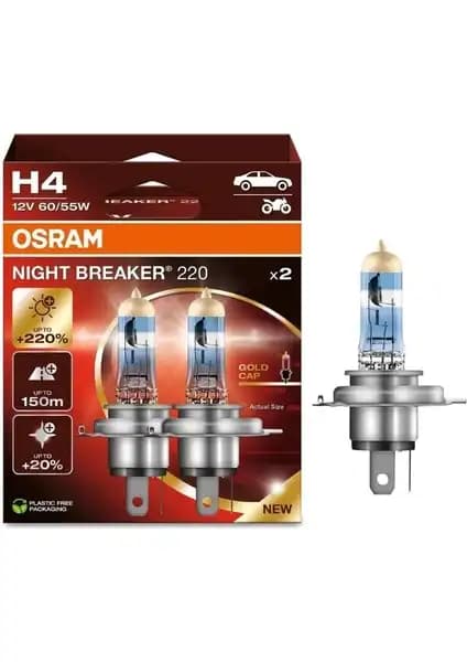 Osram 12V H4 Ampul Yüksek Performanslı Güçlü Otomobil Aydınlatması