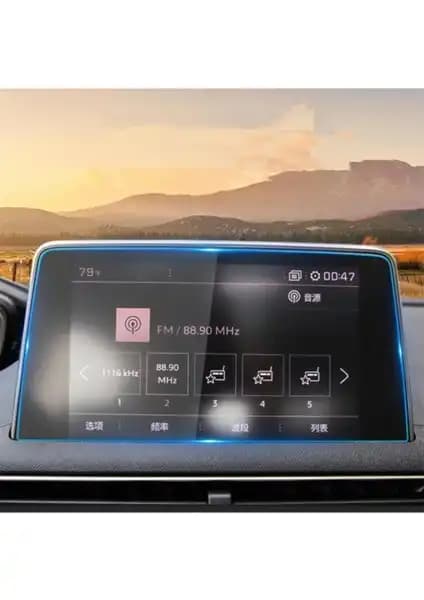 Peugeot 3008 ve 5008 İçin 8 İnç Navigasyon Temperli Ekran Koruyucu Ürünü