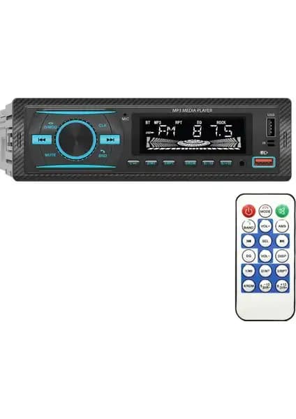 Premio KAC38 RGB Renkli Çift USB FM Aux Bluetooth Mekaniksiz Otomotiv Teyp