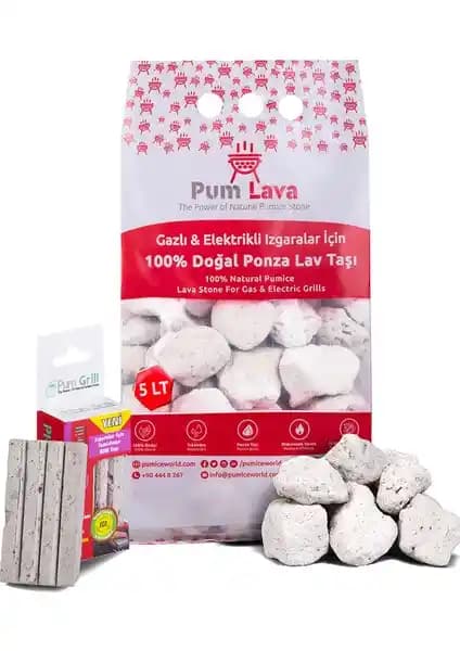 Pumice World Lav Taşı ve Izgara Temizleme Taşı Seti ile Sağlıklı ve Kolay Mangal Deneyimi