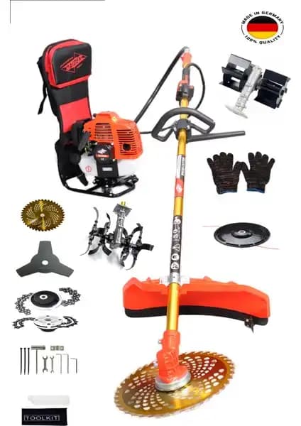 Raider Pro Alman Sırt Tırpan Çift Çapalama Aparatı ile Tarım ve Bahçe İşlerinizde Yüksek Performans