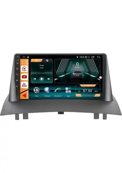 Renault Megane 2 için Navimex multimedya sistemi Android Auto ve CarPlay entegrasyonu