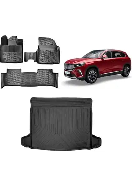 Rizline Togg T10X 2023 Sonrası İçin Şık ve Dayanıklı 3D Bagaj Havuzu ve Paspas Seti