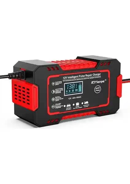 RJTianye 12V 6A Akıllı Araç ve Motosiklet Şarj Cihazı Güvenli ve Yüksek Performanslı Çözüm