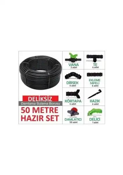 Serdrip Damla Sulama Seti 50 Metre Deliksiz Verimlilik ve Kolay Kullanım İçin Ideal