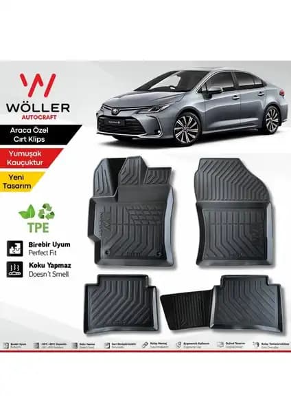 Toyota Corolla 2019-2024 Uyumlu 3D Havuzlu Paspaslar Kalite ve Fonksiyonellik Bir Arada