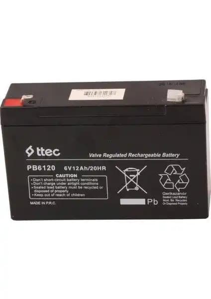 Ttec 6 Volt 12 Ah Bakımsız Kuru Akü: Güç ve Güvenilirlik Birlikteliği