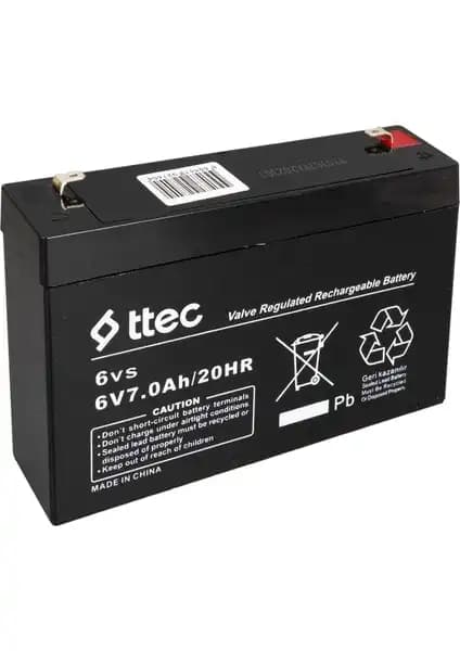 Ttec 6 Volt 7 Amper Kuru Akü: Kompakt Tasarım ve Güçlü Performans
