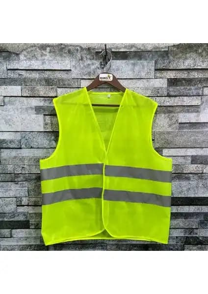 Vento Reflektörlü İşçi Tipi İkaz Yeleği Neon Sarı Güvenlik ve Konfor Sağlar