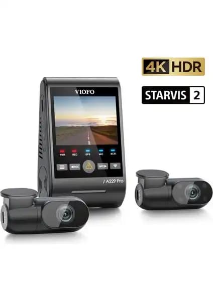 Viofo A229 Pro 3 Kameralı Araç Kamerası Yüksek Çözünürlük ve Güvenlik Özellikleriyle
