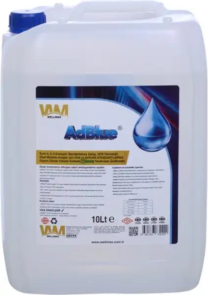 Wellmax Adblue® Igsaş 10 Lt Çevreci ve Yüksek Performanslı Dizel Araç Çözeltisi