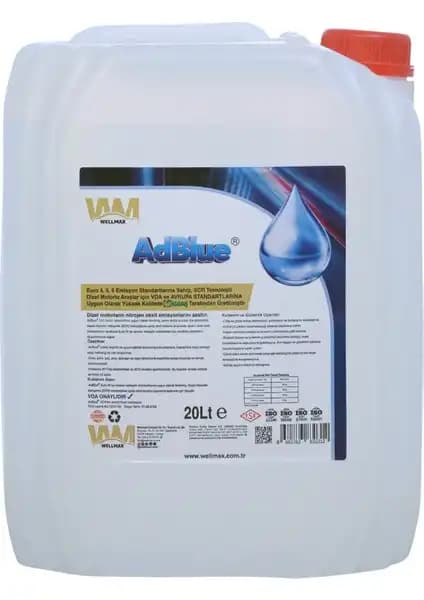 Wellmax İGSAŞ AdBlue Wellblue 20 Lt: Çevre Dostu Emisyon Azaltma Çözümü