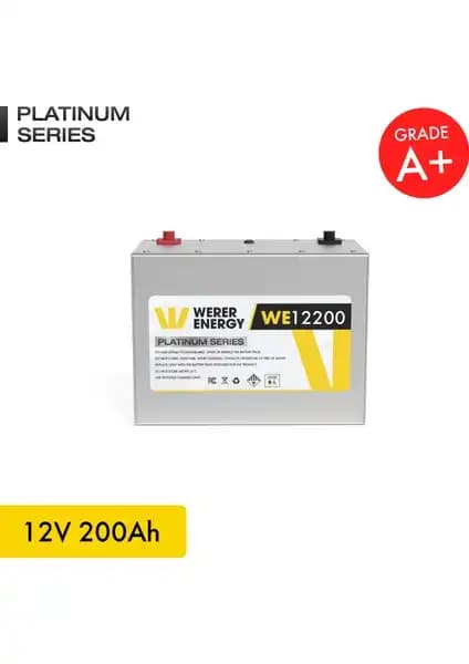 Werer Energy 12V 200Ah LiFePO4 Platinum Serisi Akü: Güç ve Güvenlikte Yeni Dönem