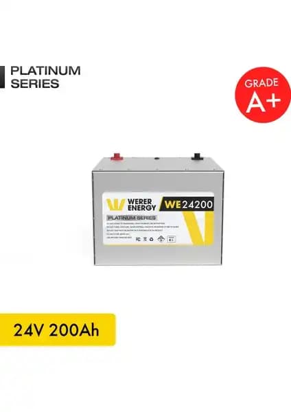 Werer Energy 24V 200Ah LiFePO4 Bluetooth Akü: Uzun Ömürlü ve Güvenilir Enerji Kaynağı