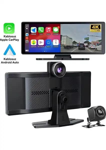 Wevolt Premium MB-250: 10 inç 4K Dokunmatik Ekranlı Araç İçi Eğlence Sistemi