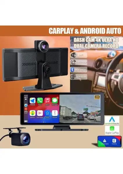 Yeelock 10 inç 4K Ultra HD Multimedya Sistemi Apple CarPlay ve Android Auto ile Araç İçin Yenilikçi Teknoloji