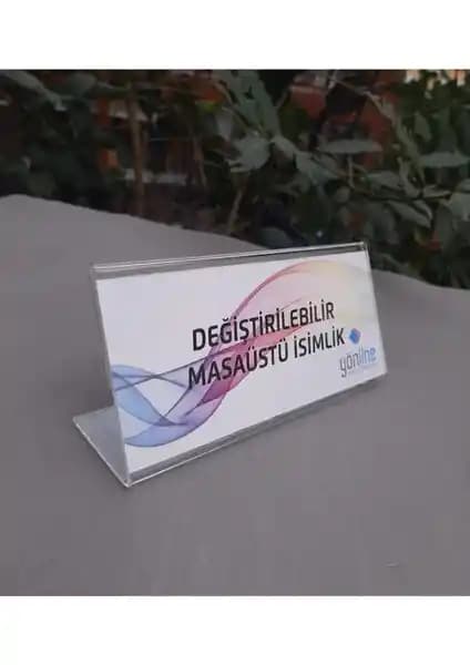 Yönline Değiştirilebilir Şeffaf Masaüstü İsimlikleri Kurumsal ve Kişisel Kullanım İçin
