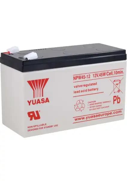 Yuasa NPW45-12 12V 9Ah Bakımsız Kuru Akü - Dayanıklı ve Güvenilir Enerji Kaynağı